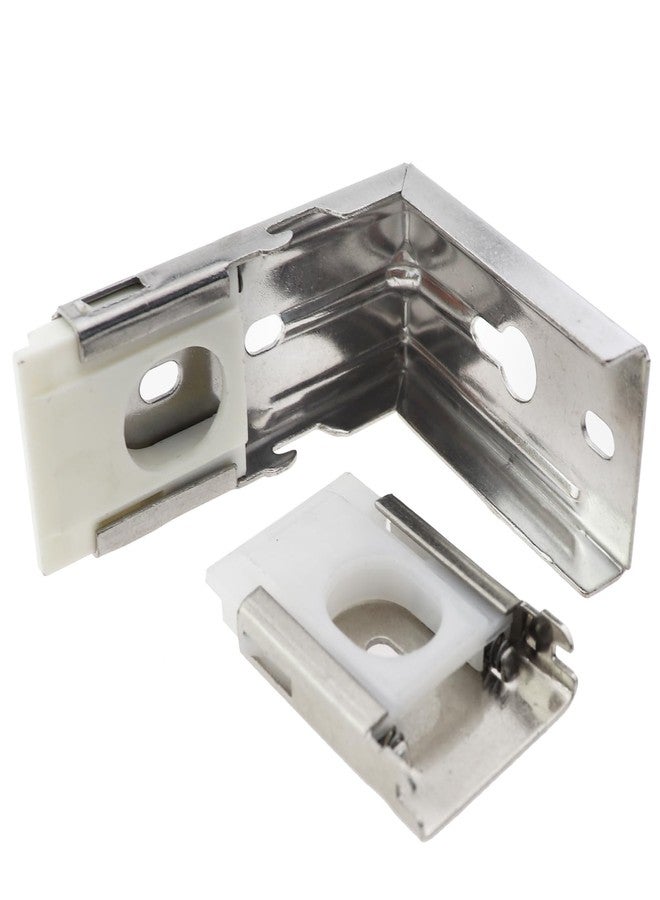 Caishun 2 Sets 2.8x1.2inch Silver Metal Vertical Blind Mounting Bracket Replacement Mounting Hardware for Interior and Exterior Zebra Roller Blinds and Soft Screen Shades - Image 4